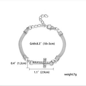 Silver Cross Bracelet